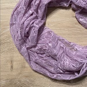 Lavender lace infinity scarf